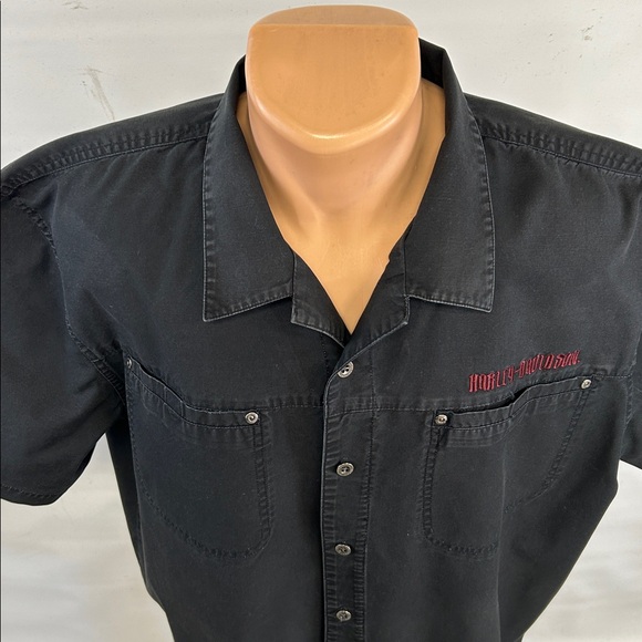 Harley-Davidson short sleeve button down shirt.  XXL - Picture 3 of 10
